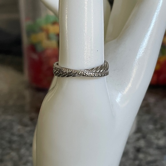 David Yurman Jewelry - Diamond David Yurman Crossover Ring